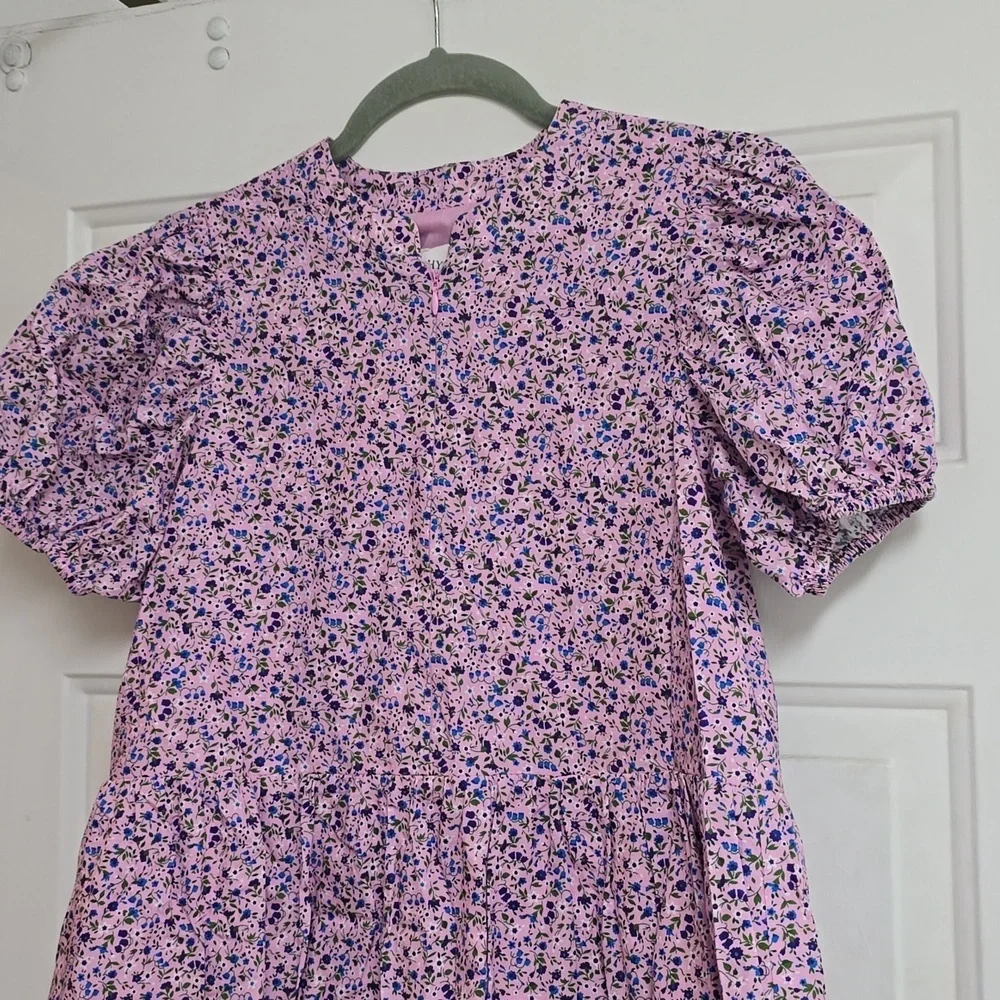 Tuckernuck Hyacinth House Lilac Floral Zip Front Ellie Mini Dress